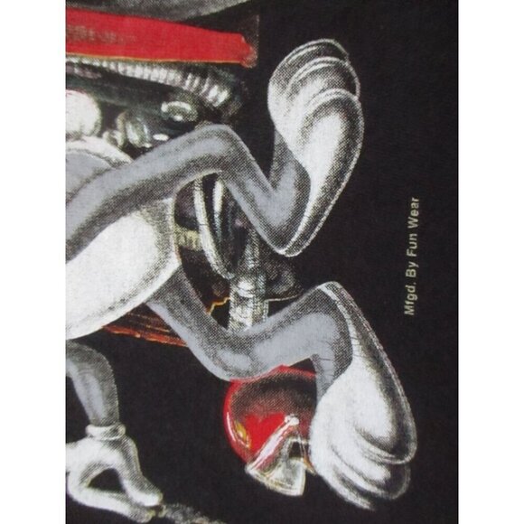 Vintage Men's T-shirt Large Single Stitch Looney Toons 1997 Sturgis Biker Rally - Picture 4 of 14